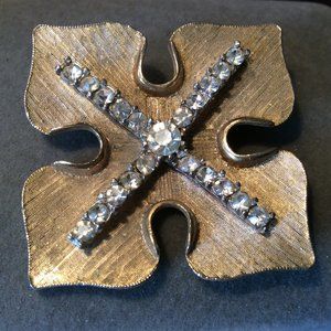 Vintage Womans Gold Brooch